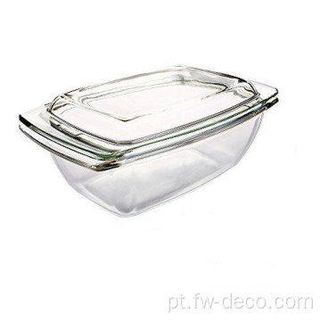 1.5l Bakeware de vidro retângulo com tampa